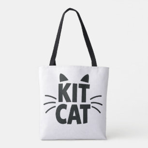 Kit Cat Typografisk Handväskor Tygkasse
