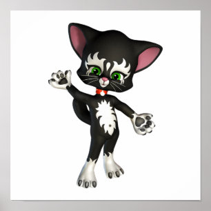 Kit E. Cat, Cute Tecknad Kitten Poster