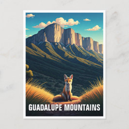 Kit Fox vid Guadalupe Mountains nationalpark Vykort