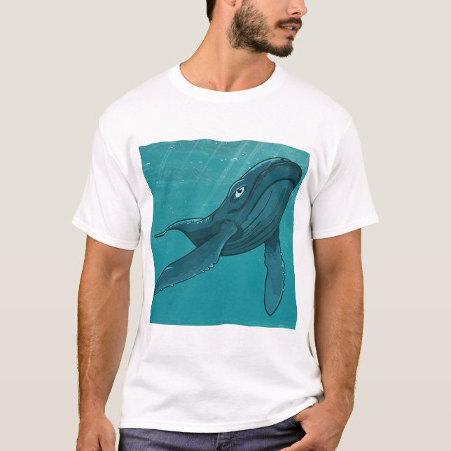 Kit, Sperm Whale, Under The Water T Shirt (Framsida)