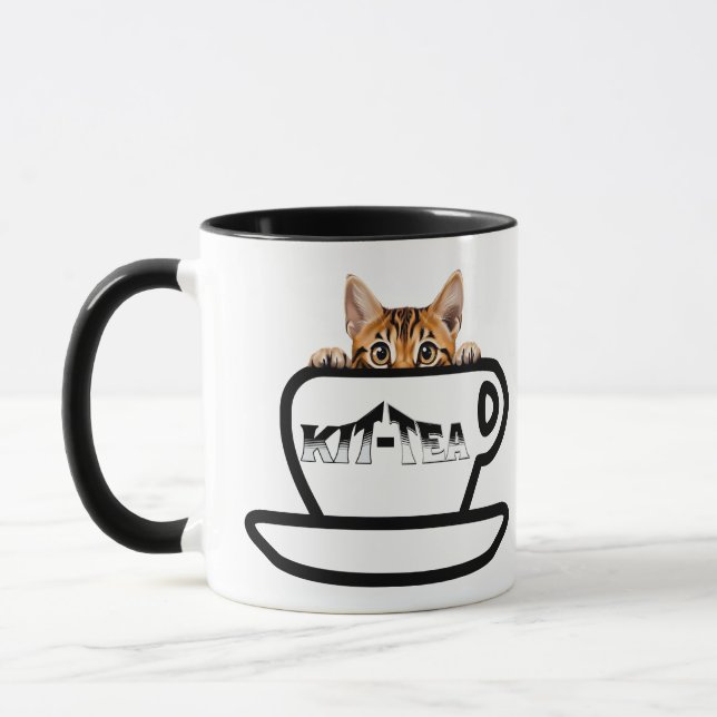 Kit-Tea 15oz Mugg: Endast för Cat Lovers Mugg (Vänster)