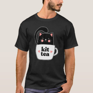 Kit Tea Black Kattunge Mugg Tea Älskare T Shirt