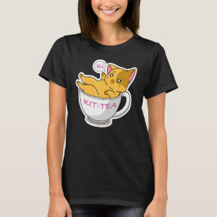 Kit Tea Cat Cute and Cat 3 T Shirt