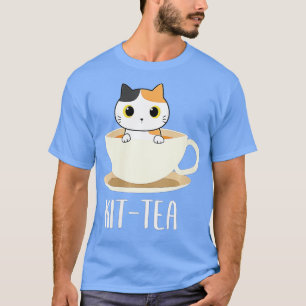 Kit Tea Funny Cat Lover för kvinnor T Shirt