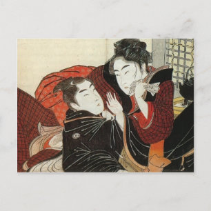Kitagawa Utamaro: Scen från "Pillow-Dikt" Vykort