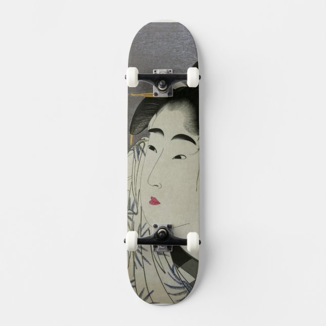 Kitagawa Utamaros Ase O Fuku Onna skateboard (Framsida)