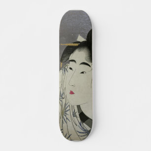 Kitagawa Utamaros Ase O Fuku Onna skateboard