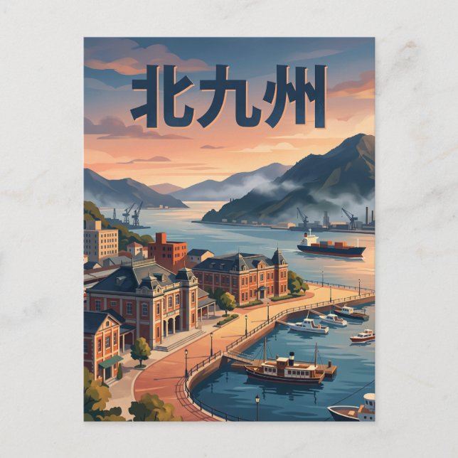 Kitakyushu Japan Vykort (Framsida)