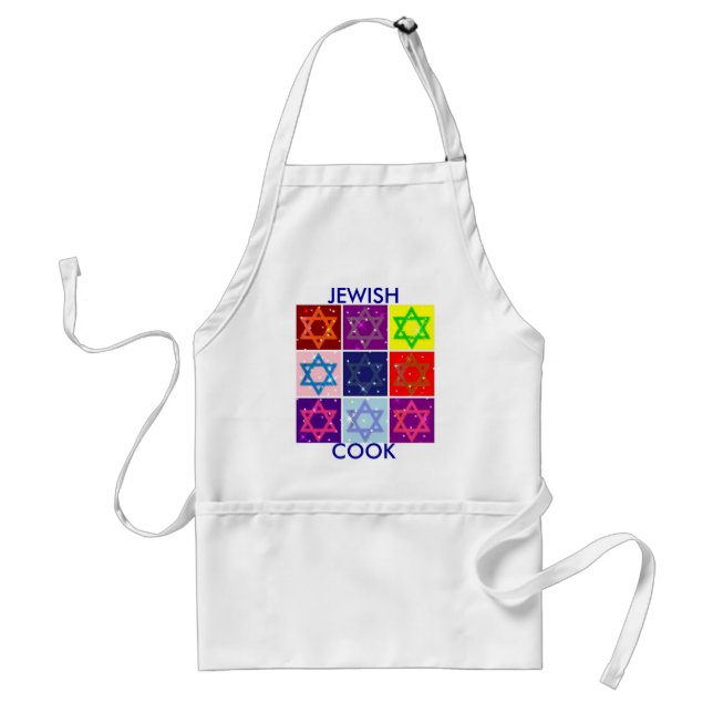 KITCHEN APRON - JEWISH COOK with JEWISH STARS Förkläde (Framsidan)