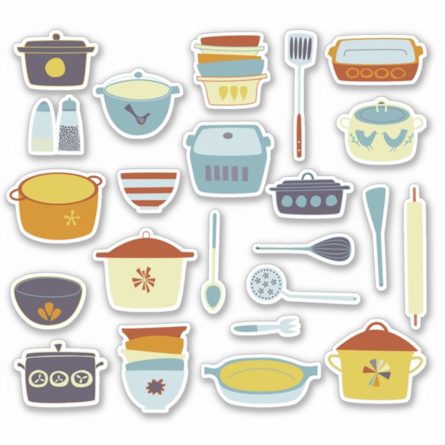 Kitchen Casserole Cooking Klistermärken (Framsida)