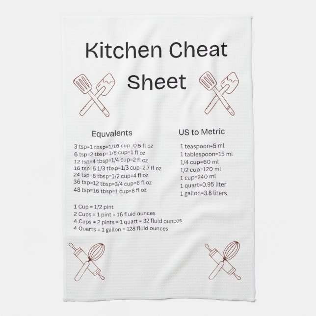 Kitchen Cheat Sheet Towel Kökshandduk (Vertikal)