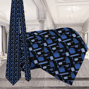 Kitchen Cook Restaurant Chef Baker Black Blue Slips