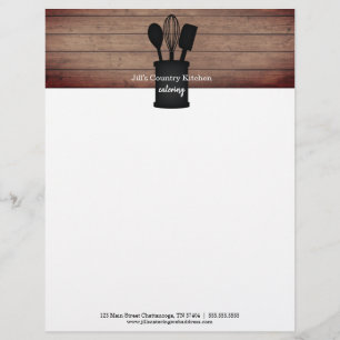 Kitchen Crock Rustic Wood Caterer Restaurant Food Brevhuvud