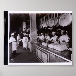 Kitchen Delmoncos restaurang, New York NY Poster