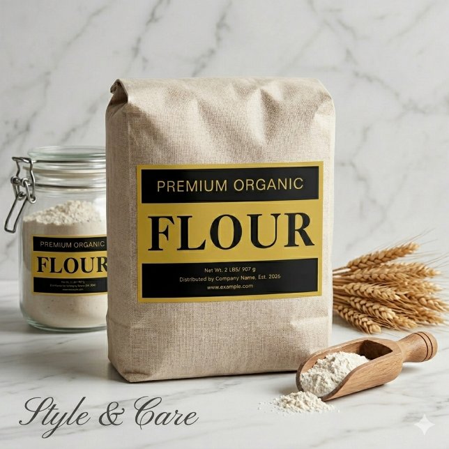 Kitchen Flour Label Custom Storage Sticker Mat Etiketter (Kitchen Flour Label Custom Storage Sticker)