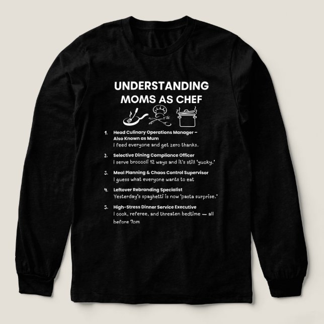 Kitchen Humor Gift för mor - lustig jargonggaranti T Shirt (Design framsida)