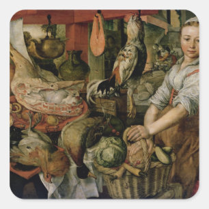 Kitchen Insida, 1566 Fyrkantigt Klistermärke