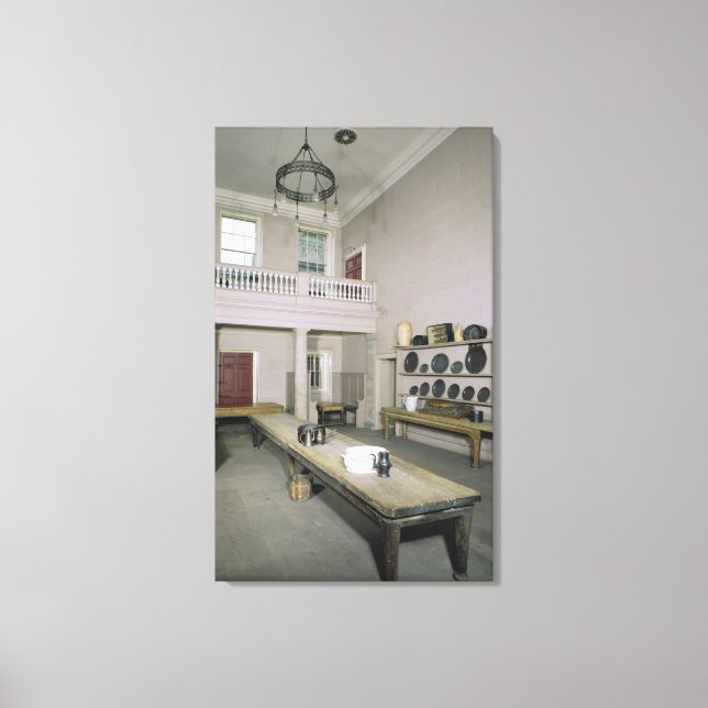 Kitchen Insida i mitten av 1700-talet Canvastryck (Framsida)