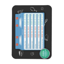 KITCHEN-KONVERSION CHART-OVEN-TEMPERATURE. BUNDAND MAGNET