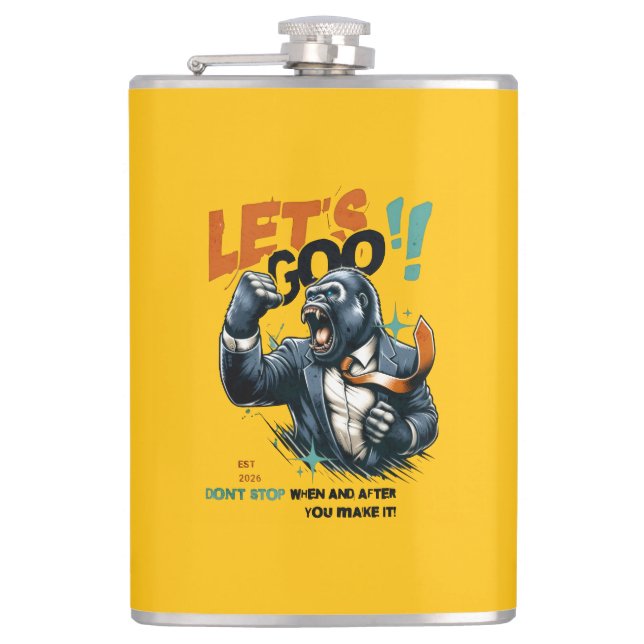 KITCHEN LET'S GOO LESSONS LEARN VINYL WRAP FLASK  FICKPLUNTA (Framsidan)