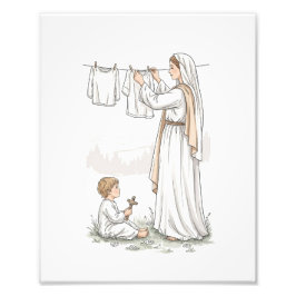 Kitchen Madonna, Catholic Photo Print Fototryck