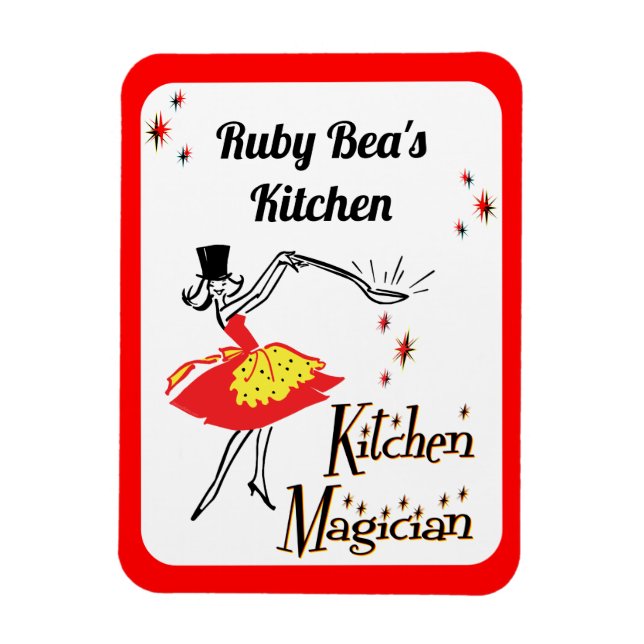 Kitchen Magician Anpassningsbar Retro Fridge Magne Magnet (Vertikal)
