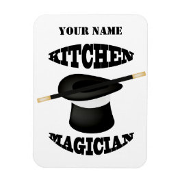 Kitchen Magician Chef Cook Anpassningsbar Photo Ma Magnet