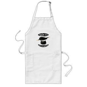Kitchen Magician Chef Cook Apron Långt Förkläde