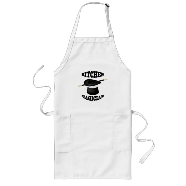 Kitchen Magician Chef Cook Apron Långt Förkläde (Framsidan)