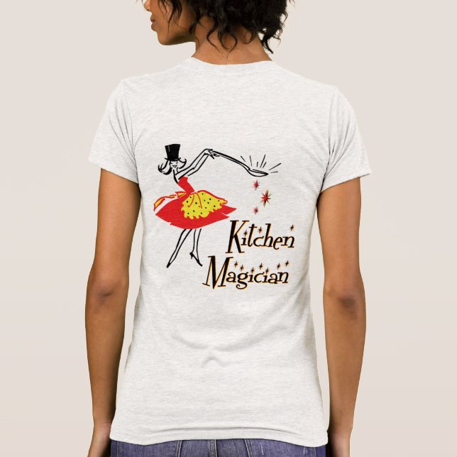 Kitchen Magician Personalizable Retro Cook Art T Shirt (Baksida)