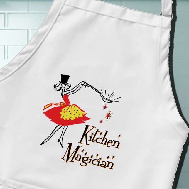 Kitchen Magician Retro Cooking Art Apron Förkläde (Kitchen Magician Retro Apron)