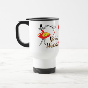 Kitchen Magician Retro Cooking Art Commuter Mugg