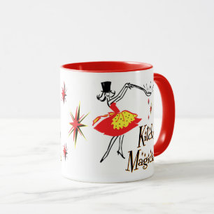 Kitchen Magician Retro Cooking Art Mugg