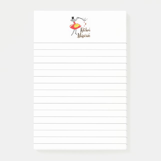 Kitchen Magician Retro-låst inlägg - anteckningar Post-it Block (Framsida)