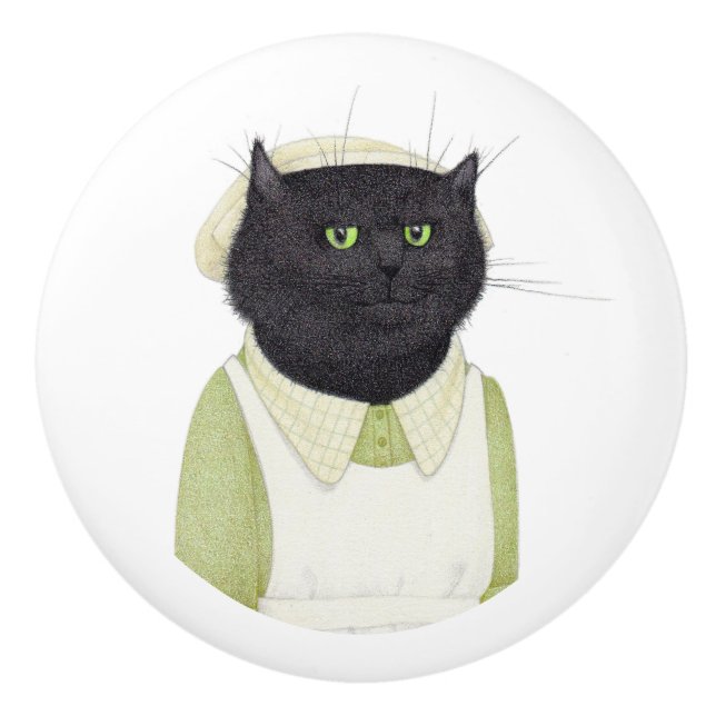 KITCHEN MAID CAT Ceramic Knob Knopp (Framsidan)