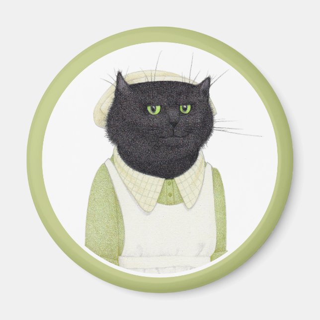 KITCHEN MAID CAT Round Magnet (Framsidan)