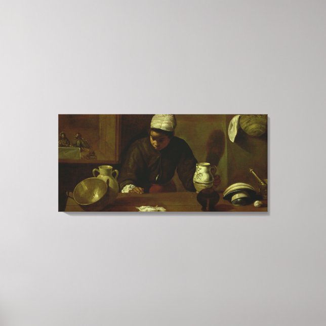 Kitchen Maid with the Supper at at Emmaus, 1618 Canvastryck (Framsida)