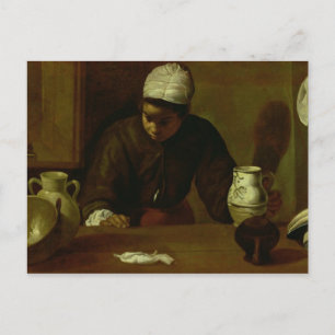 Kitchen Maid with the Supper at at Emmaus, 1618 Vykort