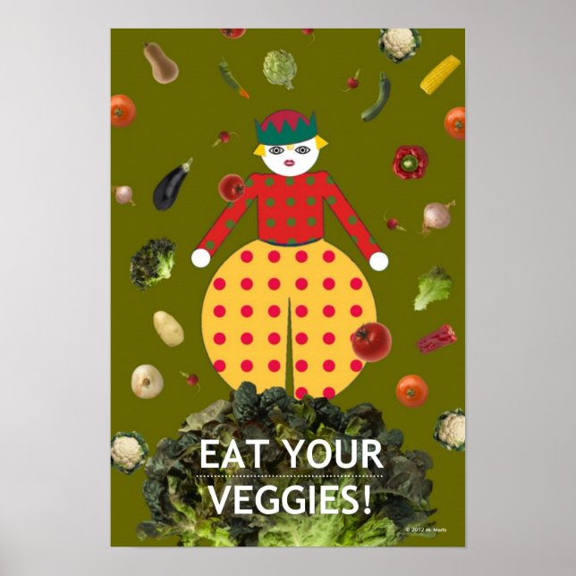 Kitchen Martzkin “EAT YOUR VEGGIES!” Poster (Framsidan)