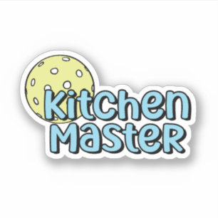 Kitchen Master Blå och Gult Pickleball Klistermärken