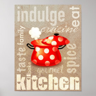 Kitchen ord art poster