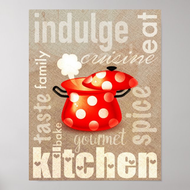 Kitchen ord art poster (Framsidan)