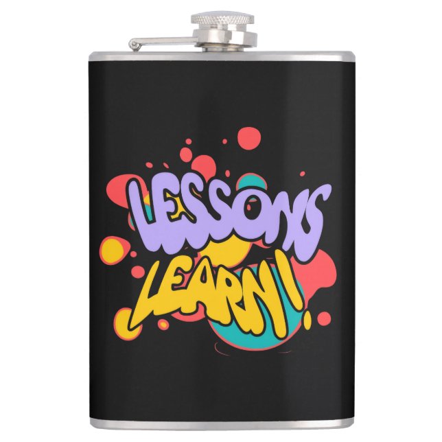 KITCHEN PAINT SPLASH LESSONS VINYL WRAPPED FLASK  FICKPLUNTA (Framsidan)