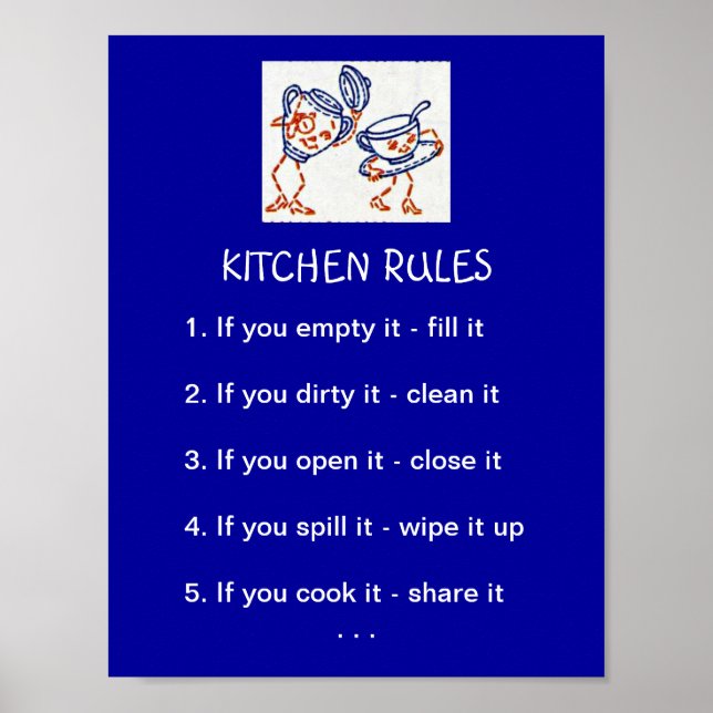 Kitchen Regler Poster (Framsidan)