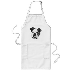 Kitchen Sång Bulldog Apron Långt Förkläde