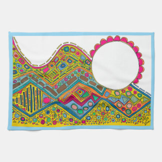 KITCHEN TOWEL "ALLA MÖJLIGA SAKER" blå trim! Kökshandduk