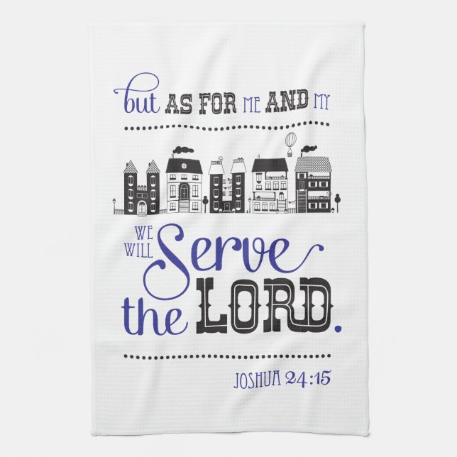 Kitchen Towel Bible Scripture Joshua 24:15 Kökshandduk (Vertikal)