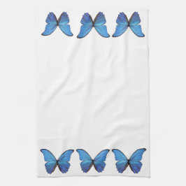 Kitchen Towel Blue Morpho Butterflies Kökshandduk