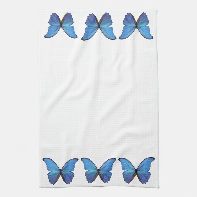 Kitchen Towel Blue Morpho Butterflies Kökshandduk (Vertikal)