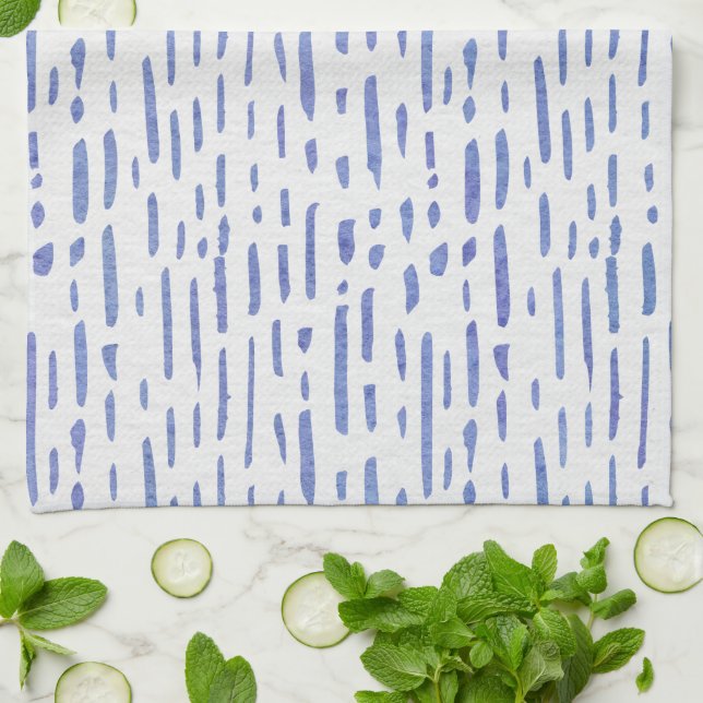 Kitchen Towel - Blue Stripe Pattern Kökshandduk (Vikta)